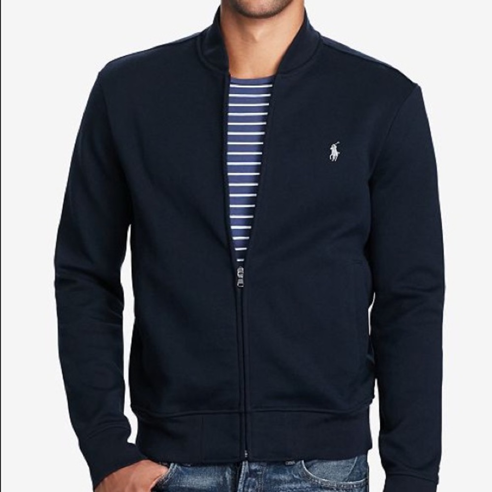 Double knit athletic bomber jacket